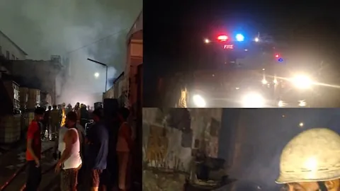 लखनऊ में पेंट फैक्टरी में आग, धमाकों से इलाके में अफरा-तफरी