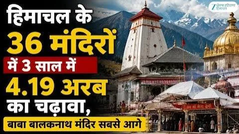 आध्यात्मिक कमाई: हिमाचल के 36 मंदिरों में तीन साल में 4.19 अरब रुपये का चढ़ावा, बाबा बालकनाथ मंदिर सबसे आगे