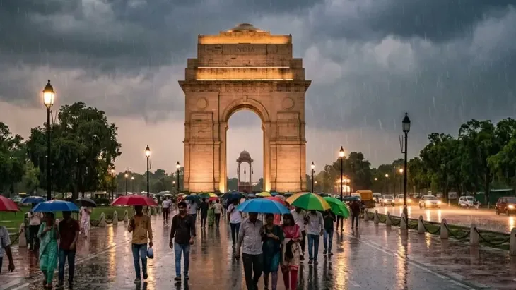 रेनी संडे: दिल्ली-एनसीआर में सुबह की झमाझम बारिश से कई इलाकों में जलभराव