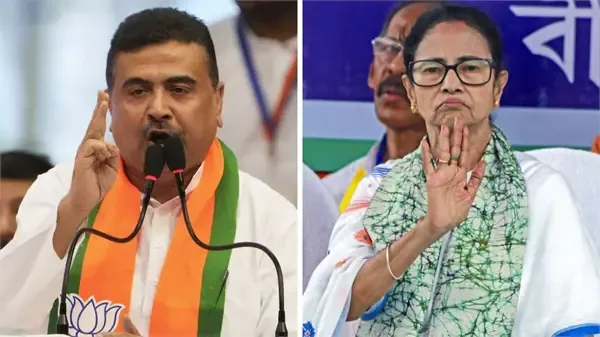 राजनीतिक घमासान: मुख्यमंत्री ममता बनर्जी ने बीजेपी नेता शुभेंदु अधिकारी पर गंभीर धमकियां देने का लगाया आरोप
