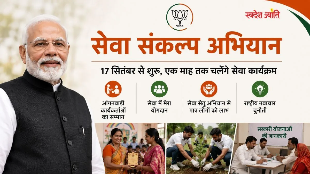 सेवा संकल्प अभियान: पीएम मोदी के जन्मदिन से अगले एक महीने तक चलेगा विशेष जन कल्याण पखवाड़ा