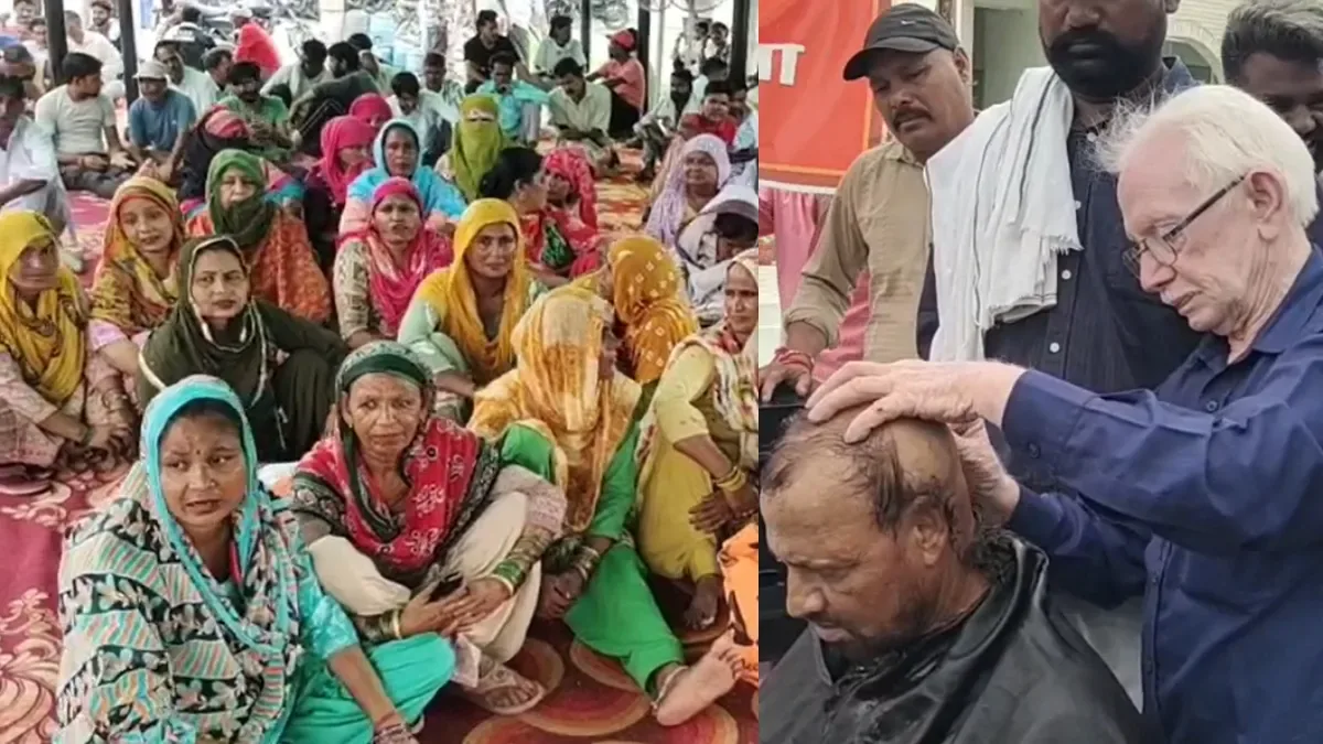 अनूठा विरोध प्रदर्शन: करनाल में सफाई कर्मचारियों ने मुंडवाए सिर, चेतावनी को नकारा