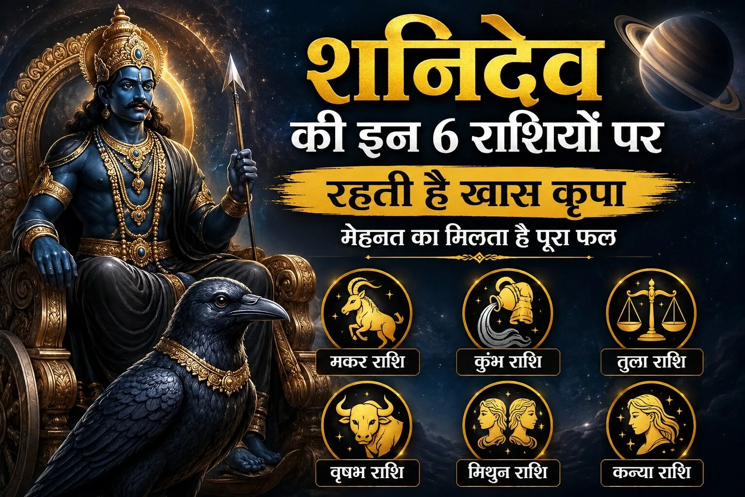 शनिदेव की कृपा: किन राशियों की चमकेगी किस्मत, जानिए आज का राशिफल