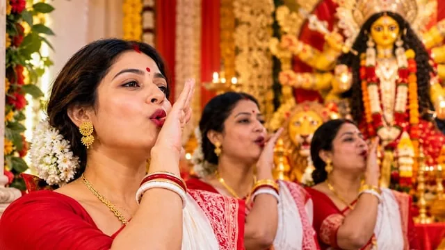 उत्सव की पहचान: पश्चिम बंगाल की दुर्गा पूजा में गूंजती है खास उलू ध्वनि