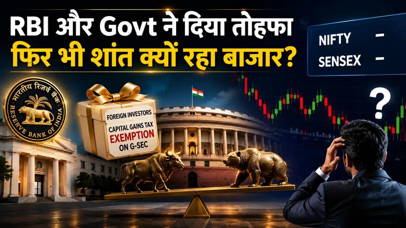 शेयर बाजार में गिरावट: आरबीआई के दर बढ़ाने से सेंसेक्स और निफ्टी में सुस्ती