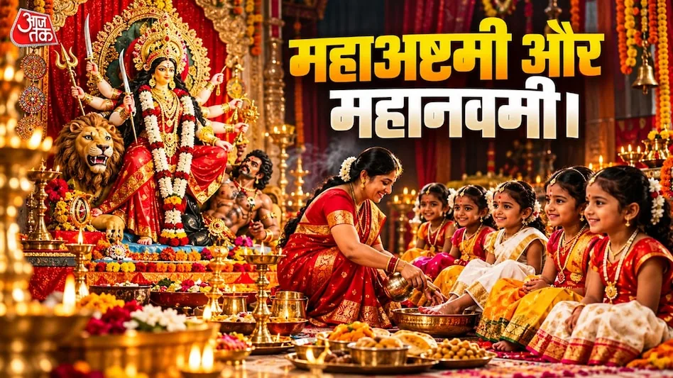 रात्रि जागरण आयोजन: श्रद्धालुओं की भारी भीड़ और कन्या पूजन की परंपरा