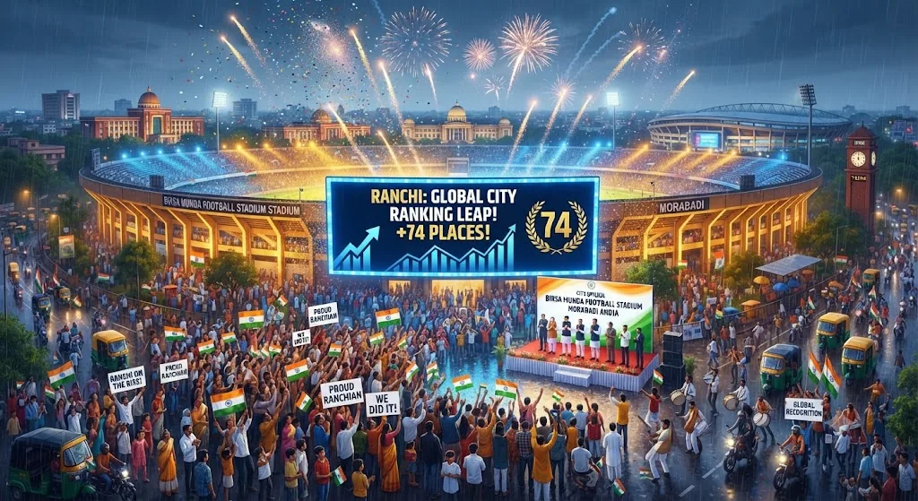 रैंकिंग में छलांग: ग्लोबल इंडेक्स में रांची ने लगाई बड़ी तरक्की, जानिए अन्य शहरों का हाल