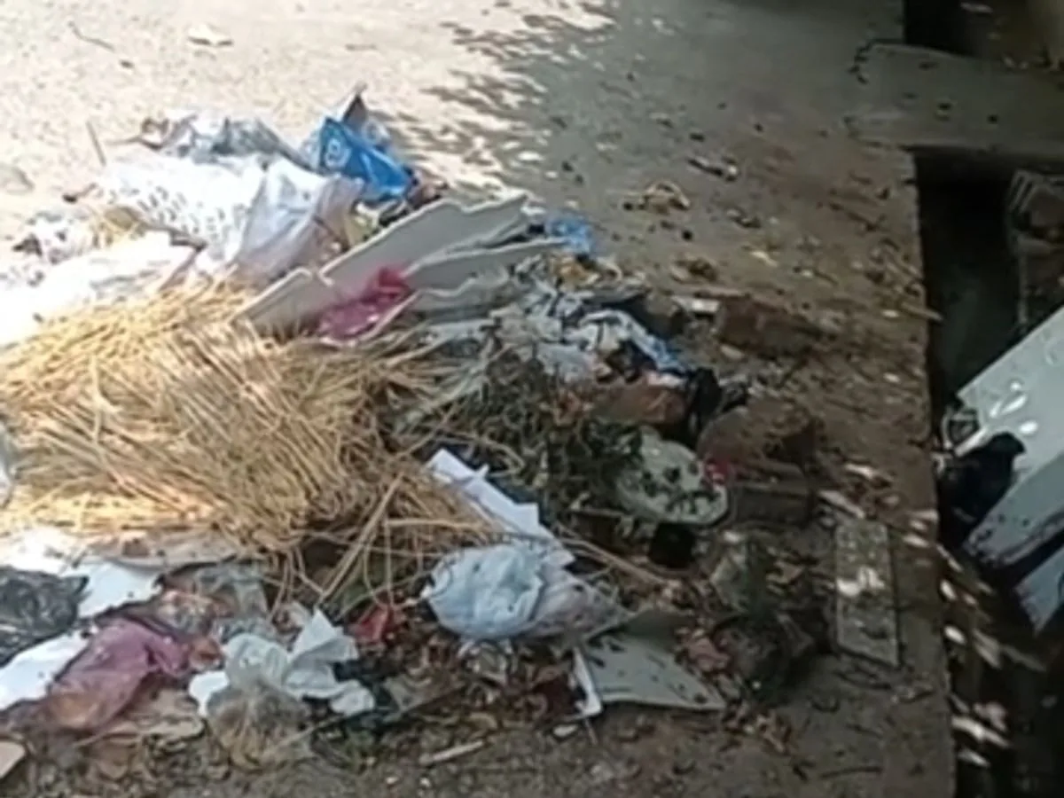 गंभीर लापरवाही: तुलसीपुर वार्ड में मेट्रो अस्पताल के सामने कचरे का विशाल ढेर