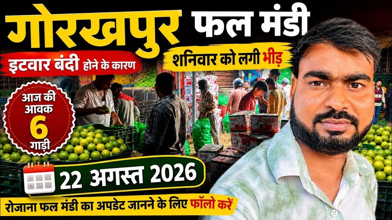 गोरखपुर मंडी अपडेट: कश्मीर और शिमला से बढ़ा सेबों का आवक