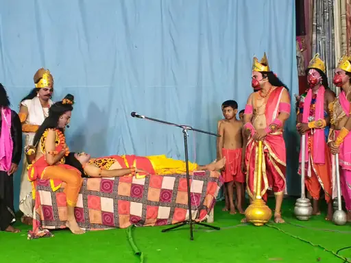 रामलीला मंचन: जहांगीराबाद में लक्ष्मण शक्ति और कुंभकरण वध के दृश्यों ने मोहा मन