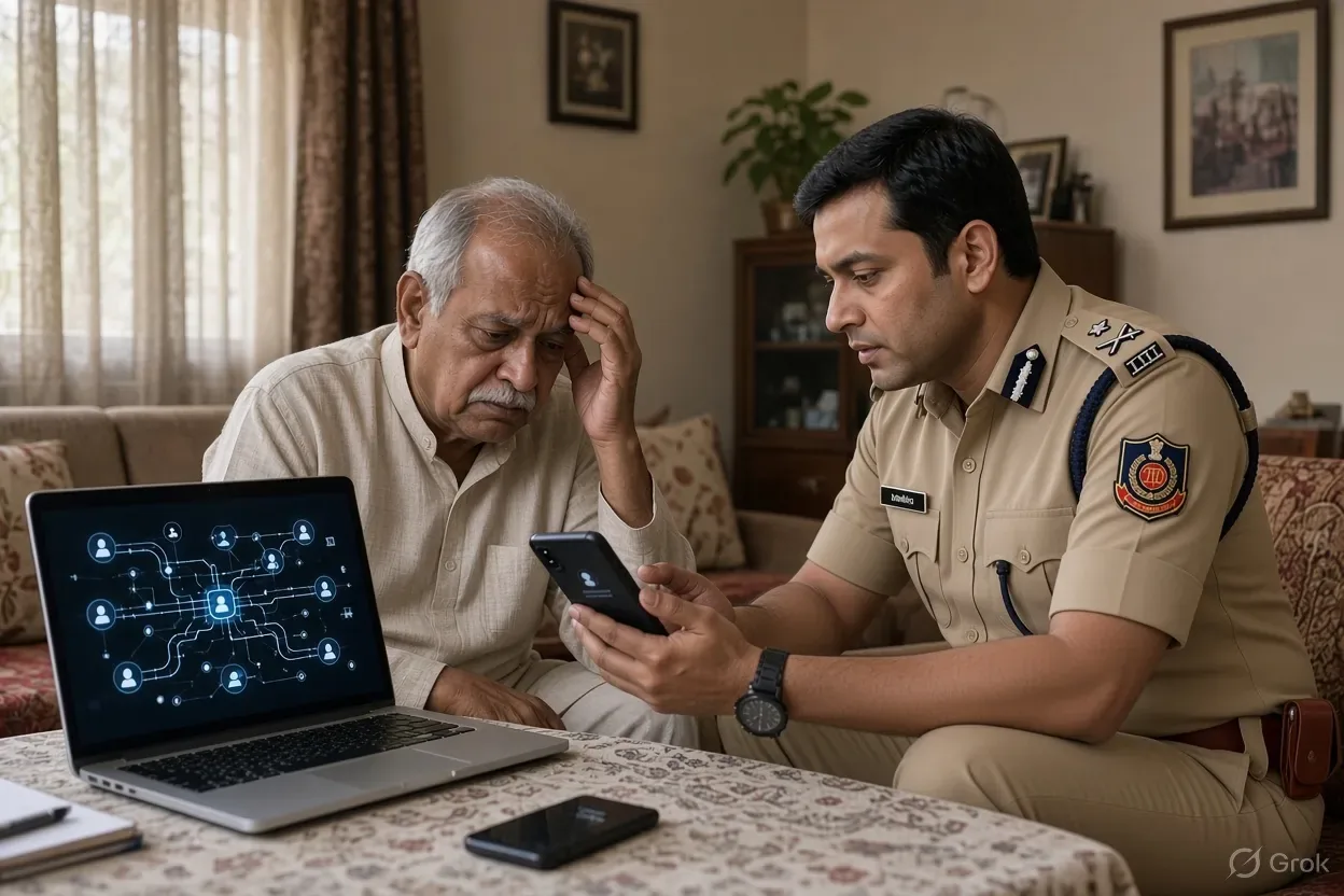साइबर ठगी पर एक्शन: बुजुर्ग से करोड़ों की ठगी रोकने में दिल्ली पुलिस सफल
