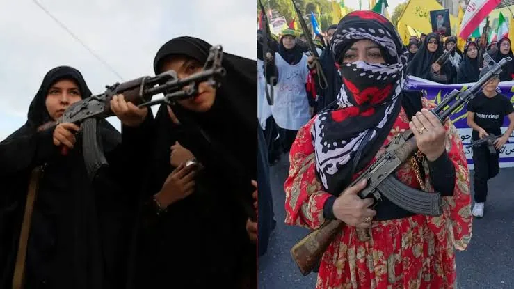 सैन्य तैयारी: ईरानी महिलाओं ने उठाई AK-47 राइफल और शुरू की ट्रेनिंग