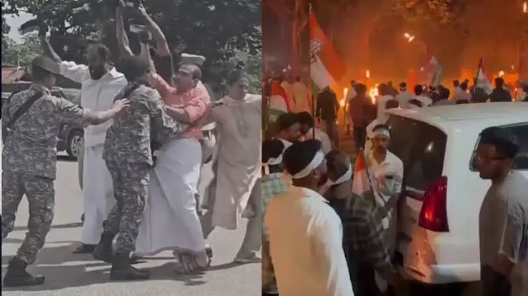 केरल में राजनीतिक संघर्ष: बीजेपी और कांग्रेस के बीच हिंसक झड़प के बाद आगजनी और तोड़फोड़