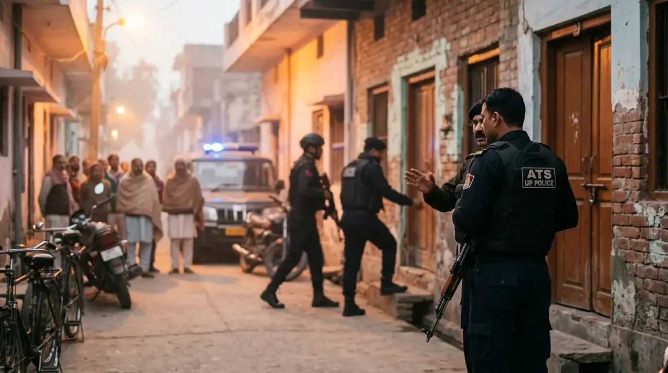 यूपी एटीएस का एक्शन: शहजाद भट्टी नेटवर्क के 10 जिलों में ठिकाने खंगाले