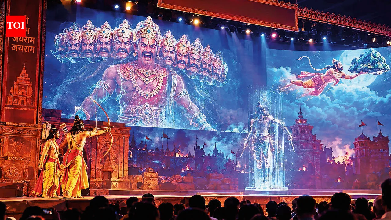 तकनीक का नया प्रयोग: एआई से सजी ऐशबाग की रामलीला