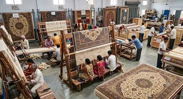 कालीन व्यापार की चमक: जयपुर के राजमहलों में मिर्जापुर की हस्तकला की भारी मांग